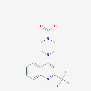 molecular formula C19H22F3N3O2 B8177112 4-(4-Boc-1-piperazinyl)-2-(trifluoromethyl)quinoline 