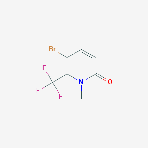 molecular formula C7H5BrF3NO B8177142 5-Bromo-1-methyl-6-(trifluoromethyl)pyridin-2(1H)-one 
