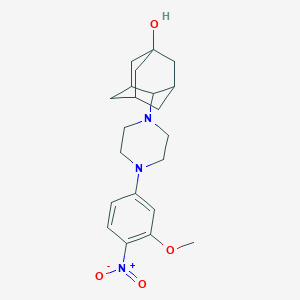 molecular formula C21H29N3O4 B8177148 cis-4-[4-(3-Methoxy-4-nitrophenyl)-1-piperazinyl]adamantan-1-ol 