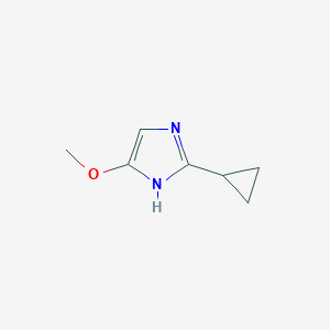 molecular formula C7H10N2O B8177186 2-Cyclopropyl-4-methoxyimidazole 