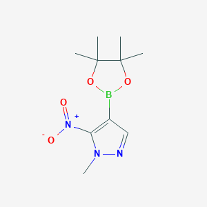 molecular formula C10H16BN3O4 B8177214 1-Methyl-5-nitropyrazole-4-boronic Acid Pinacol Ester 