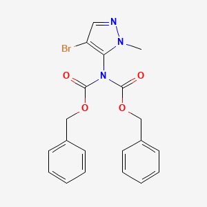 molecular formula C20H18BrN3O4 B8177220 5-[Bis(Cbz)amino]-4-bromo-1-methylpyrazole 