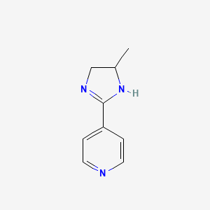molecular formula C9H11N3 B8177221 4-(5-Methyl-4,5-dihydro-2-imidazolyl)pyridine 
