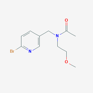 molecular formula C11H15BrN2O2 B8177225 N-[(6-Bromo-3-pyridyl)methyl]-N-(2-methoxyethyl)acetamide 
