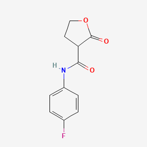 molecular formula C11H10FNO3 B8177233 N-(4-Fluorophenyl)-2-oxotetrahydrofuran-3-carboxamide 