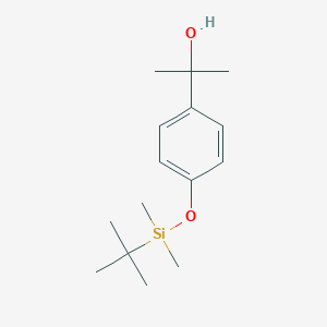 molecular formula C15H26O2Si B8177243 2-[4-[(tert-Butyldimethylsilyl)oxy]phenyl]-2-propanol 