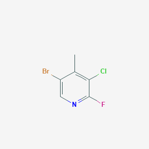 molecular formula C6H4BrClFN B8177288 5-Bromo-3-chloro-2-fluoro-4-methylpyridine 