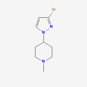 molecular formula C9H14BrN3 B8177290 4-(3-Bromo-1H-pyrazol-1-yl)-1-methylpiperidine 