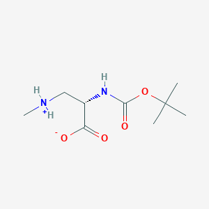 molecular formula C9H18N2O4 B8177375 (2S)-3-(methylazaniumyl)-2-[(2-methylpropan-2-yl)oxycarbonylamino]propanoate 