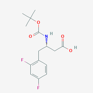 molecular formula C15H19F2NO4 B8177397 (S)-3-((tert-Butoxycarbonyl)amino)-4-(2,4-difluorophenyl)butanoic acid 