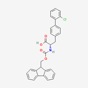 molecular formula C30H24ClNO4 B8177405 (S)-2-((((9H-Fluoren-9-yl)methoxy)carbonyl)amino)-3-(2'-chloro-[1,1'-biphenyl]-4-yl)propanoic acid 