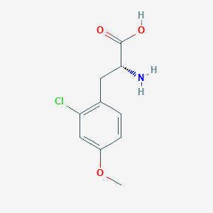 molecular formula C10H12ClNO3 B8177437 2-Chloro-4-methoxy-D-phenylalanine 