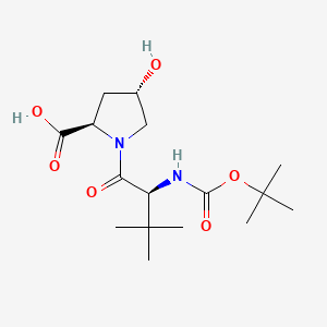 molecular formula C16H28N2O6 B8177471 1-(Boc-L-tert-leucinyl)-(4S)-4-hydroxy-D-proline CAS No. 1948273-04-8