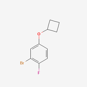 molecular formula C10H10BrFO B8177554 2-Bromo-4-cyclobutoxy-1-fluorobenzene 