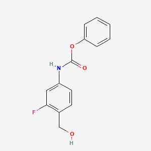 molecular formula C14H12FNO3 B8177563 Phenyl (3-fluoro-4-(hydroxymethyl)phenyl)carbamate 