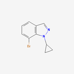 molecular formula C10H9BrN2 B8177587 7-Bromo-1-cyclopropyl-1H-indazole 