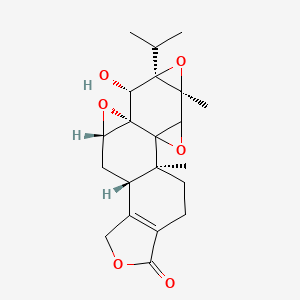 (1S,4S,5S,7R,8R,9S,11S,13S)-8-hydroxy-1,5-dimethyl-7-propan-2-yl-3,6,10,16-tetraoxaheptacyclo[11.7.0.02,4.02,9.05,7.09,11.014,18]icos-14(18)-en-17-one