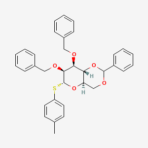 molecular formula C34H34O5S B8177645 p-Tolyl 2-O,3-O-dibenzyl-4-O,6-O-benzylidene-1-thio-alpha-D-mannopyranoside 