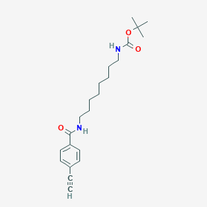 molecular formula C22H32N2O3 B8177654 tert-Butyl (8-(4-ethynylbenzamido)octyl)carbamate 