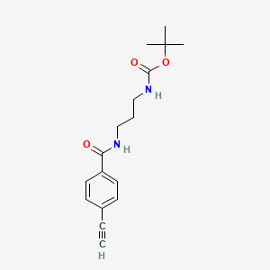 molecular formula C17H22N2O3 B8177659 tert-Butyl (3-(4-ethynylbenzamido)propyl)carbamate 