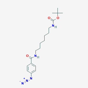 molecular formula C19H29N5O3 B8177673 tert-Butyl (7-(4-azidobenzamido)heptyl)carbamate 