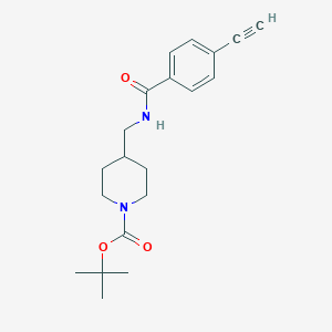 molecular formula C20H26N2O3 B8177680 tert-Butyl 4-((4-ethynylbenzamido)methyl)piperidine-1-carboxylate 