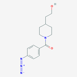 molecular formula C14H18N4O2 B8177693 (4-Azidophenyl)(4-(2-hydroxyethyl)piperidin-1-yl)methanone 