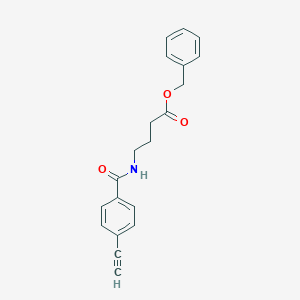 molecular formula C20H19NO3 B8177708 Benzyl 4-(4-ethynylbenzamido)butanoate 