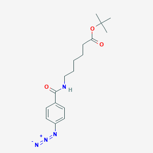 molecular formula C17H24N4O3 B8177736 tert-Butyl 6-(4-azidobenzamido)hexanoate 