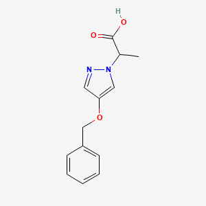 molecular formula C13H14N2O3 B8177747 2-(4-(Benzyloxy)-1H-pyrazol-1-yl)propanoic acid 