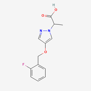2-(4-((2-Fluorobenzyl)oxy)-1H-pyrazol-1-yl)propanoic acid