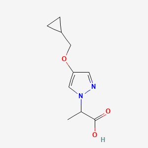 molecular formula C10H14N2O3 B8177774 2-(4-(Cyclopropylmethoxy)-1H-pyrazol-1-yl)propanoic acid 
