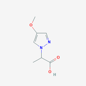 molecular formula C7H10N2O3 B8177780 2-(4-Methoxy-1H-pyrazol-1-yl)propanoic acid 
