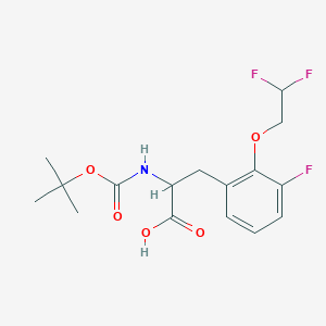 2-((tert-Butoxycarbonyl)amino)-3-(2-(2,2-difluoroethoxy)-3-fluorophenyl)propanoic acid