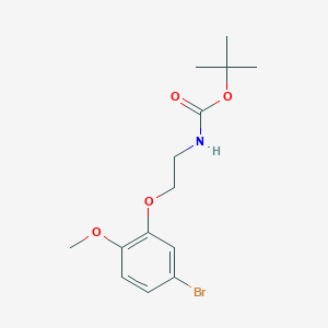 molecular formula C14H20BrNO4 B8177878 tert-Butyl (2-(5-bromo-2-methoxyphenoxy)ethyl)carbamate 