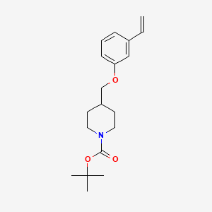 molecular formula C19H27NO3 B8177911 tert-Butyl 4-((3-vinylphenoxy)methyl)piperidine-1-carboxylate 