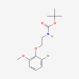 molecular formula C14H20BrNO4 B8177943 tert-Butyl (2-(2-bromo-6-methoxyphenoxy)ethyl)carbamate 