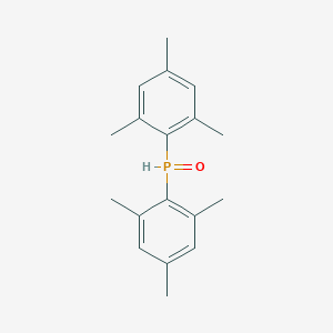 molecular formula C18H23OP B8177965 1,3,5-Trimethyl-2-(2,4,6-trimethylphenyl)phosphonoylbenzene 