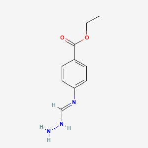 molecular formula C10H13N3O2 B8177991 Benzoic acid, 4-[(aminoiminomethyl)amino]-, ethyl ester 
