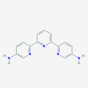 molecular formula C15H13N5 B8178052 6-[6-(5-Aminopyridin-2-yl)pyridin-2-yl]pyridin-3-amine 
