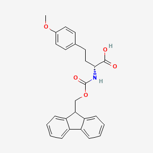 molecular formula C26H25NO5 B8178101 (R)-2-(9H-Fluoren-9-ylmethoxycarbonylamino)-4-(4-methoxy-phenyl)-butyric acid 