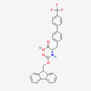 molecular formula C31H24F3NO4 B8178117 (2S)-2-(9H-fluoren-9-ylmethoxycarbonylamino)-3-[4-[4-(trifluoromethyl)phenyl]phenyl]propanoic acid 