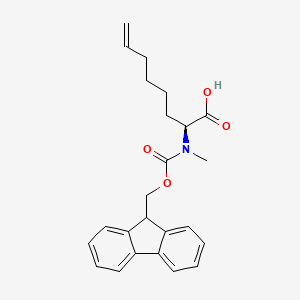 molecular formula C24H27NO4 B8178159 Fmoc-L-2-methylamino-7-octenoic acid 