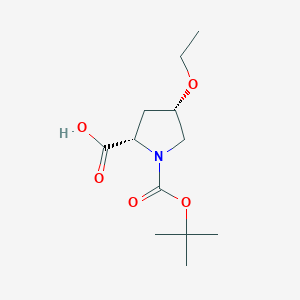 molecular formula C12H21NO5 B8178169 (4S)-1-Boc-4-ethoxy-L-proline 