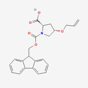 molecular formula C23H23NO5 B8178221 (4S)-1-Fmoc-4-(2-propen-1-yloxy)-L-proline 