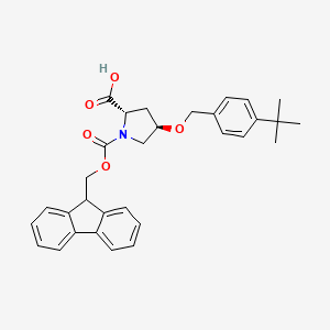 molecular formula C31H33NO5 B8178236 (4R)-1-Fmoc-4-(4-tert-butylbenzyloxy)-L-proline 