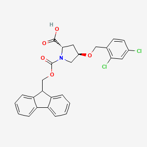 molecular formula C27H23Cl2NO5 B8178251 Fmoc-Hyp(Bn(2,4-diCl))-OH 