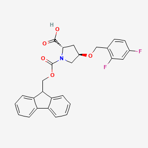 (2S,4R)-4-[(2,4-difluorophenyl)methoxy]-1-(9H-fluoren-9-ylmethoxycarbonyl)pyrrolidine-2-carboxylic acid