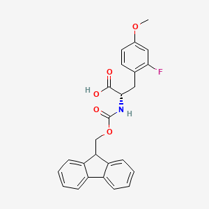 molecular formula C25H22FNO5 B8178276 (S)-2-((((9H-Fluoren-9-yl)methoxy)carbonyl)amino)-3-(2-fluoro-4-methoxyphenyl)propanoic acid 