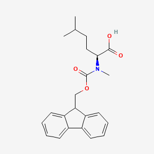 molecular formula C23H27NO4 B8178284 (S)-2-(N-Fmoc-N-methyl-amino)-5-methylhexanoic acid 